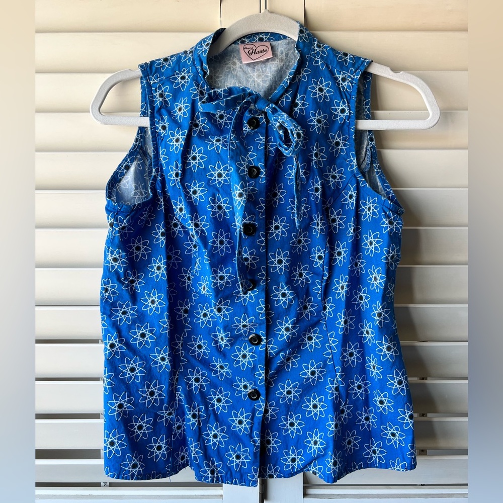 Heart of Haute Atomic Bow Blouse Large